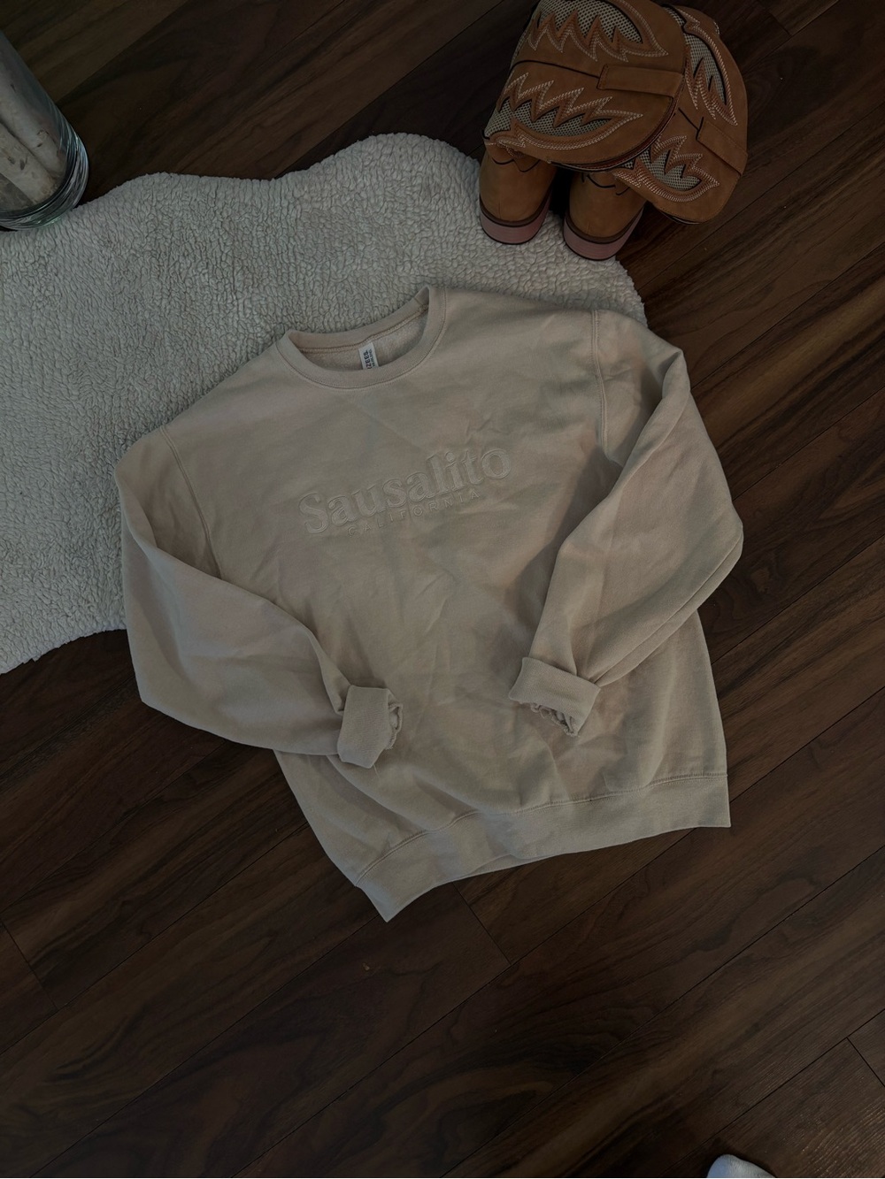 🤎SAUSALITO CALIFORNIA OVERSIZED CREWNECK SWEATSHIRT – SIZE S